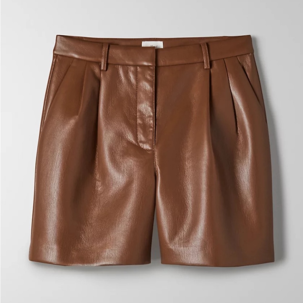 Wilfred limerick vegan leather shorts